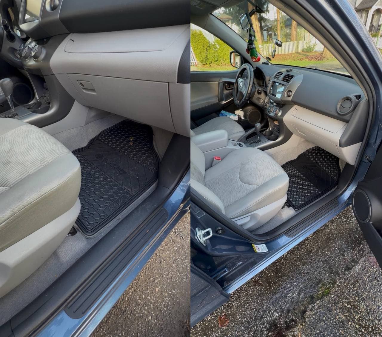Toyota RAV4 interior before and after a full detail in Vancouver — how often should you detail your car